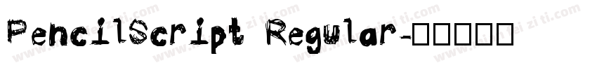 PencilScript Regular字体转换